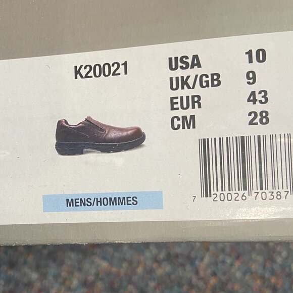 **Hytest** Men's FootRests XT Stealth Nano Toe Slip On Safety Shoes Brown 10 NWT - Picture 4 of 6